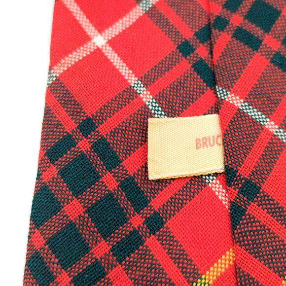 Vintage Lochcarron Tartan Plaid Tie Bruce Clan New Wool Made in Scotland Preppy - Picture 5 of 8
